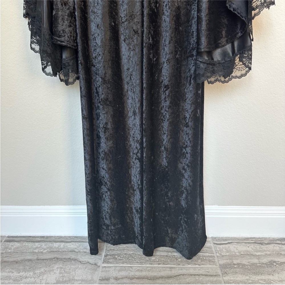 Lip Service Vintage Crushed Velvet Goth Witch Renaissance Dress L - Picture 11 of 16